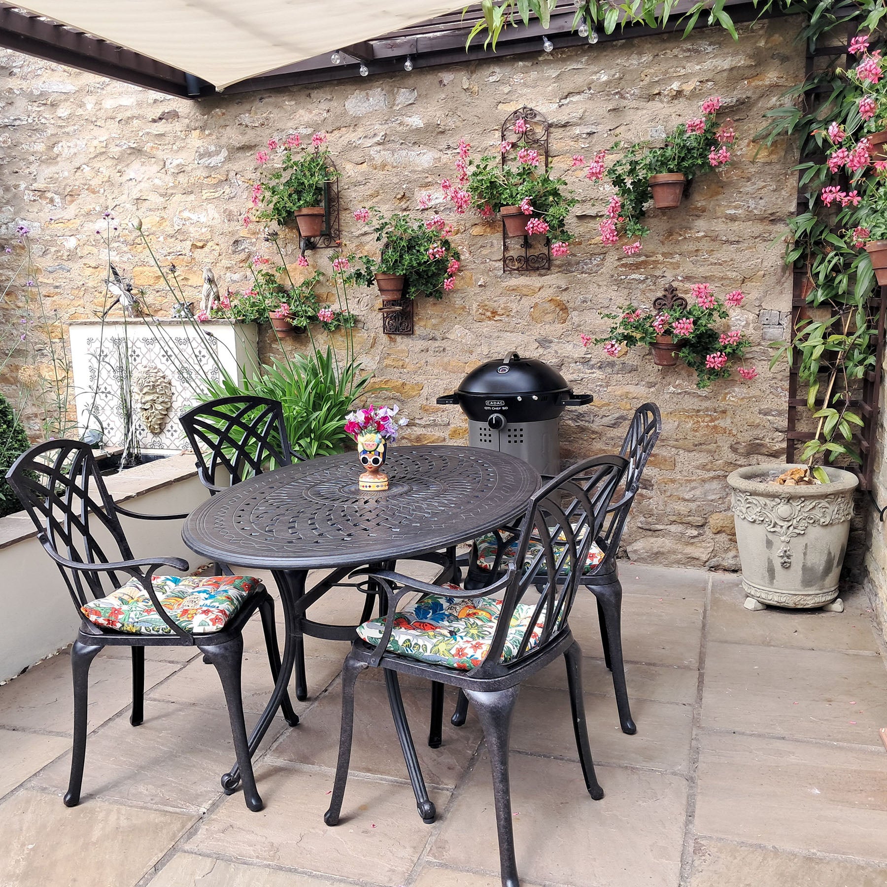 Emily Table 4 Seater Set - Antique Bronze