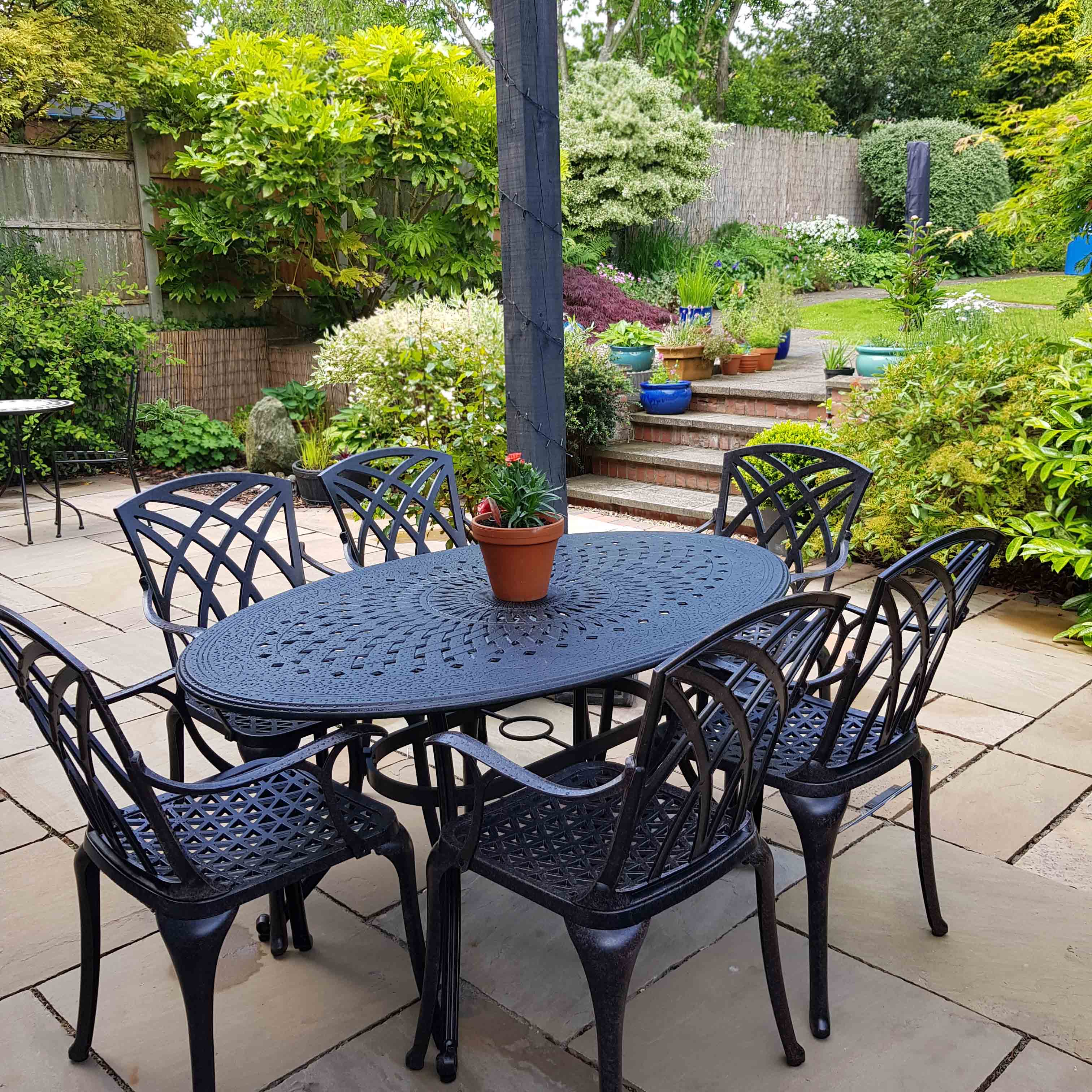 Emily Table 6 Seater Set - Antique Bronze