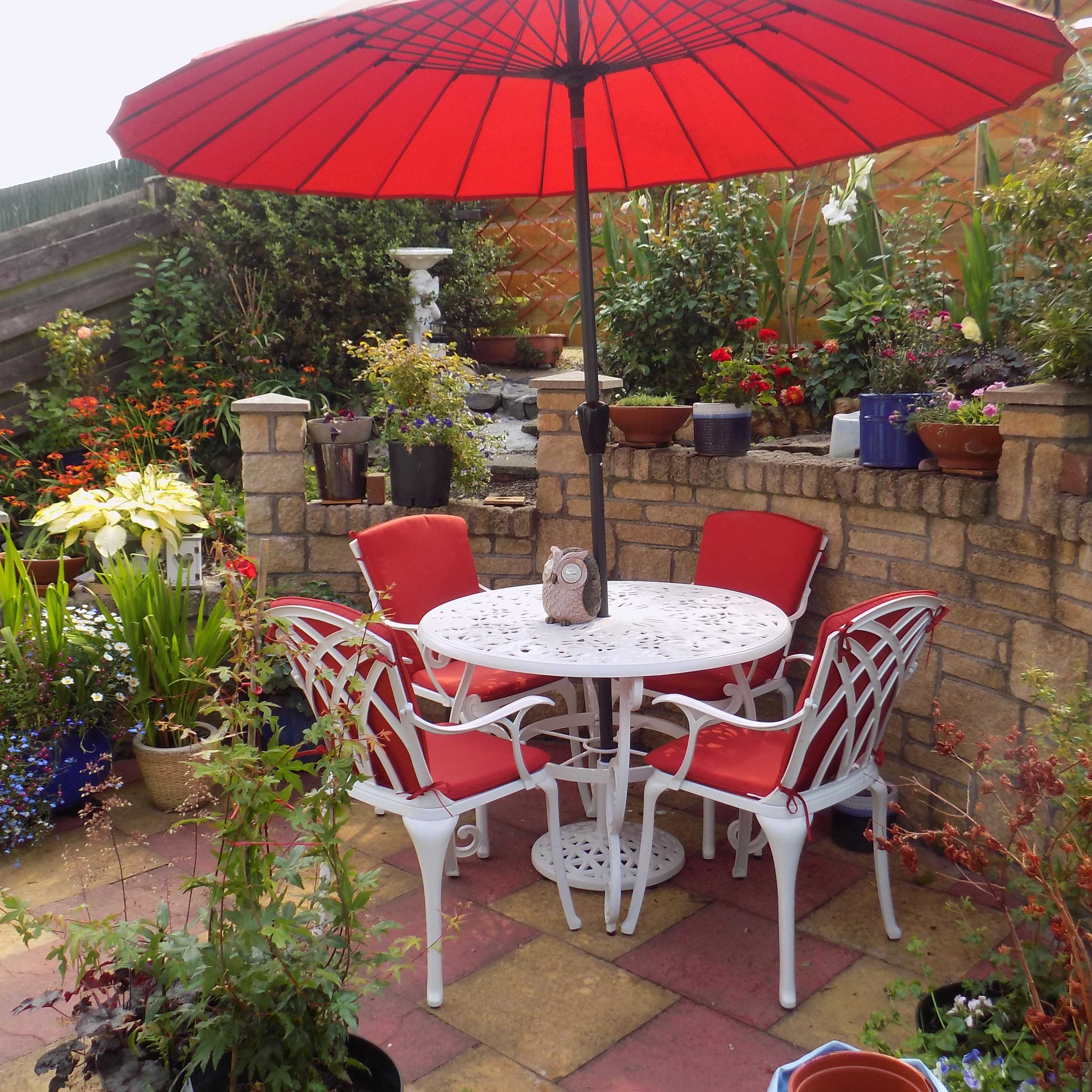 Flora Table 4 Seater Set - White