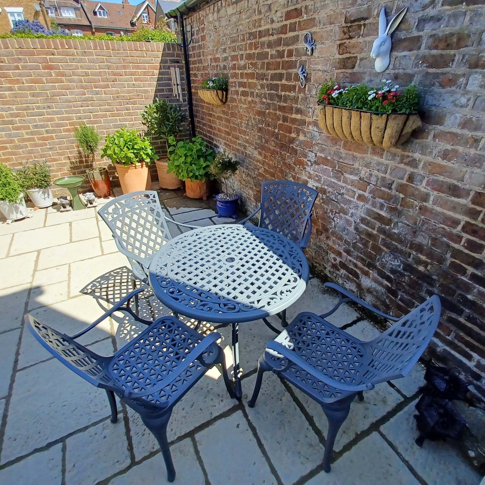 Hannah Table 4 Seater Set - Slate