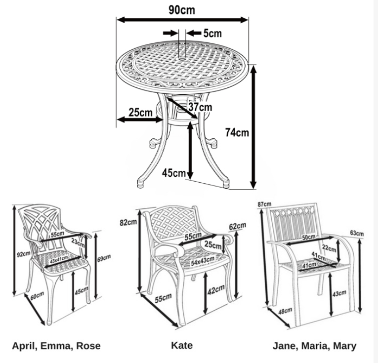 Hannah Table - Slate