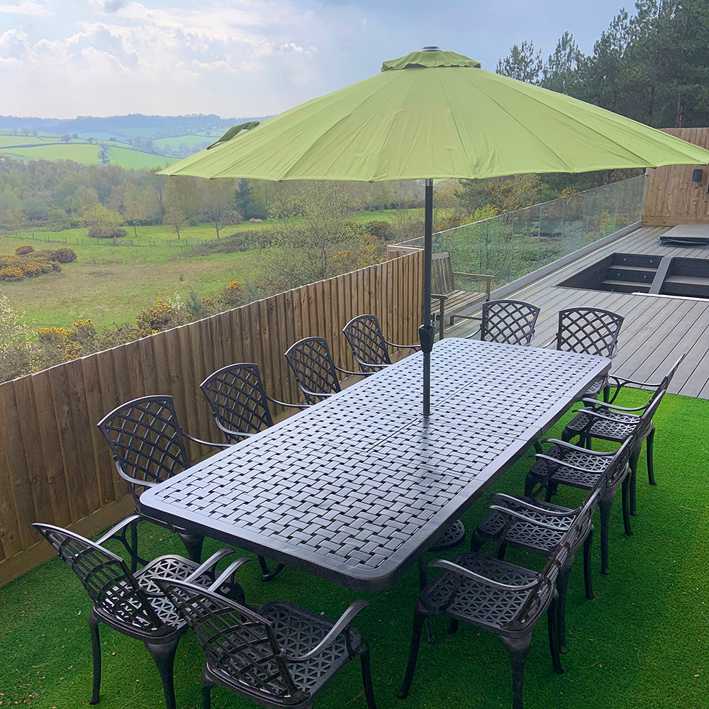 Isabelle Table 12 Seater Set - Antique Bronze