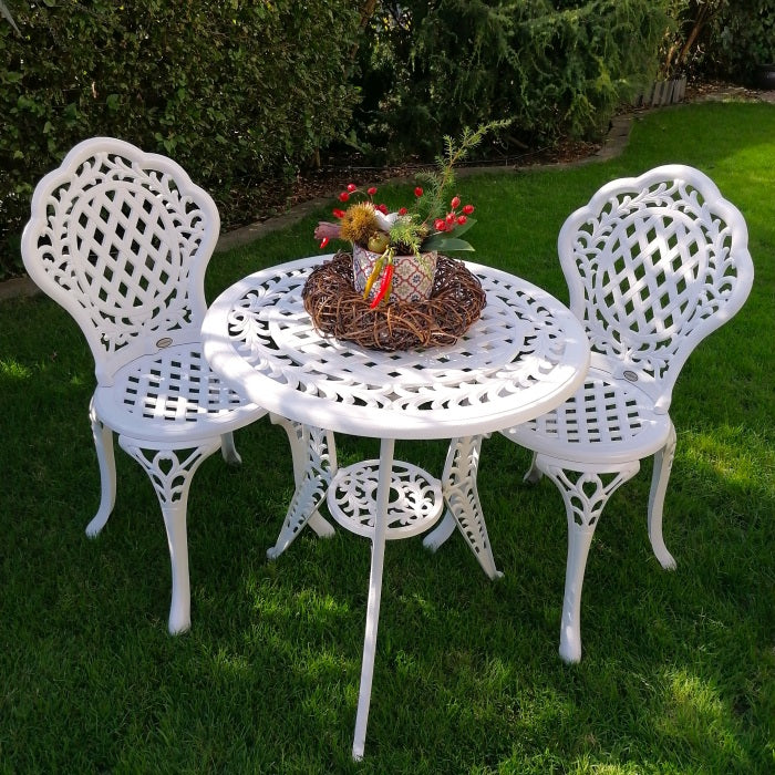 Ivy Bistro 2 Seater Set - White