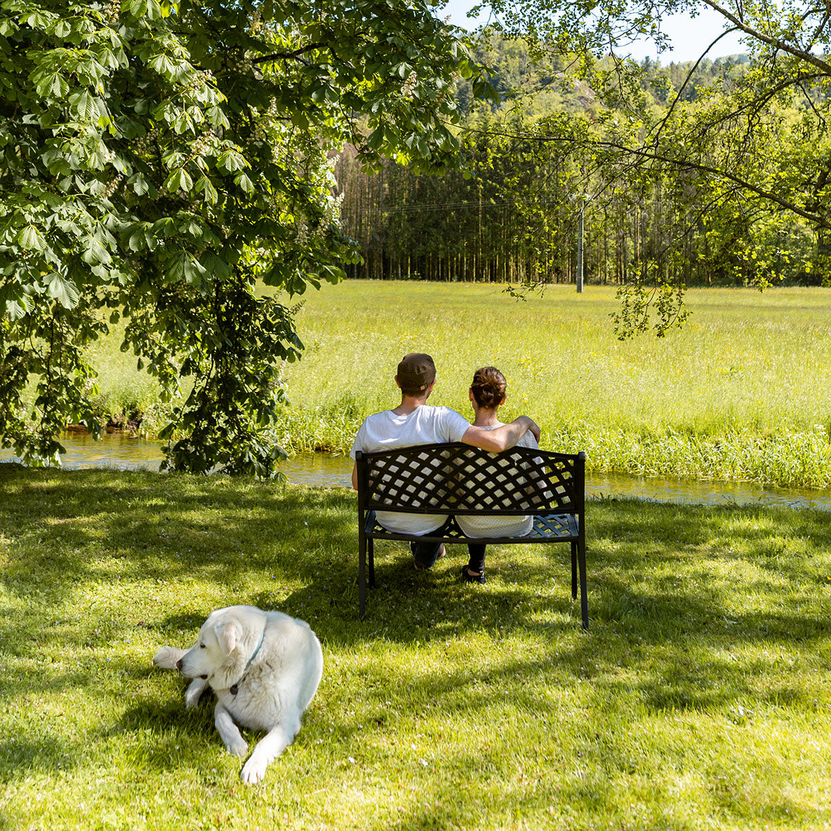 Jasmine Bench Set - Antique Bronze