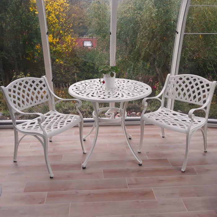 Jill Table 2 Seater Set - White