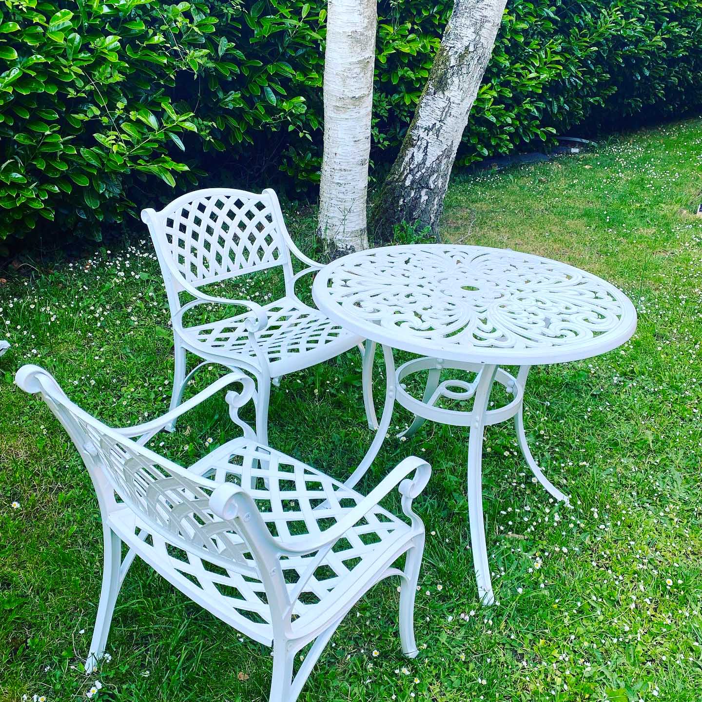 Jill Table 2 Seater Set - White