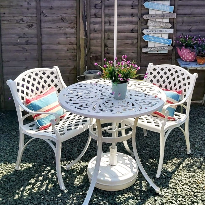 Jill Table 2 Seater Set - White
