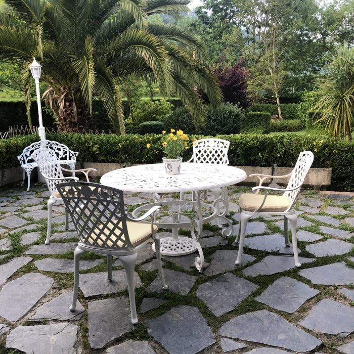 Joyce Table 6 Seater Set - White