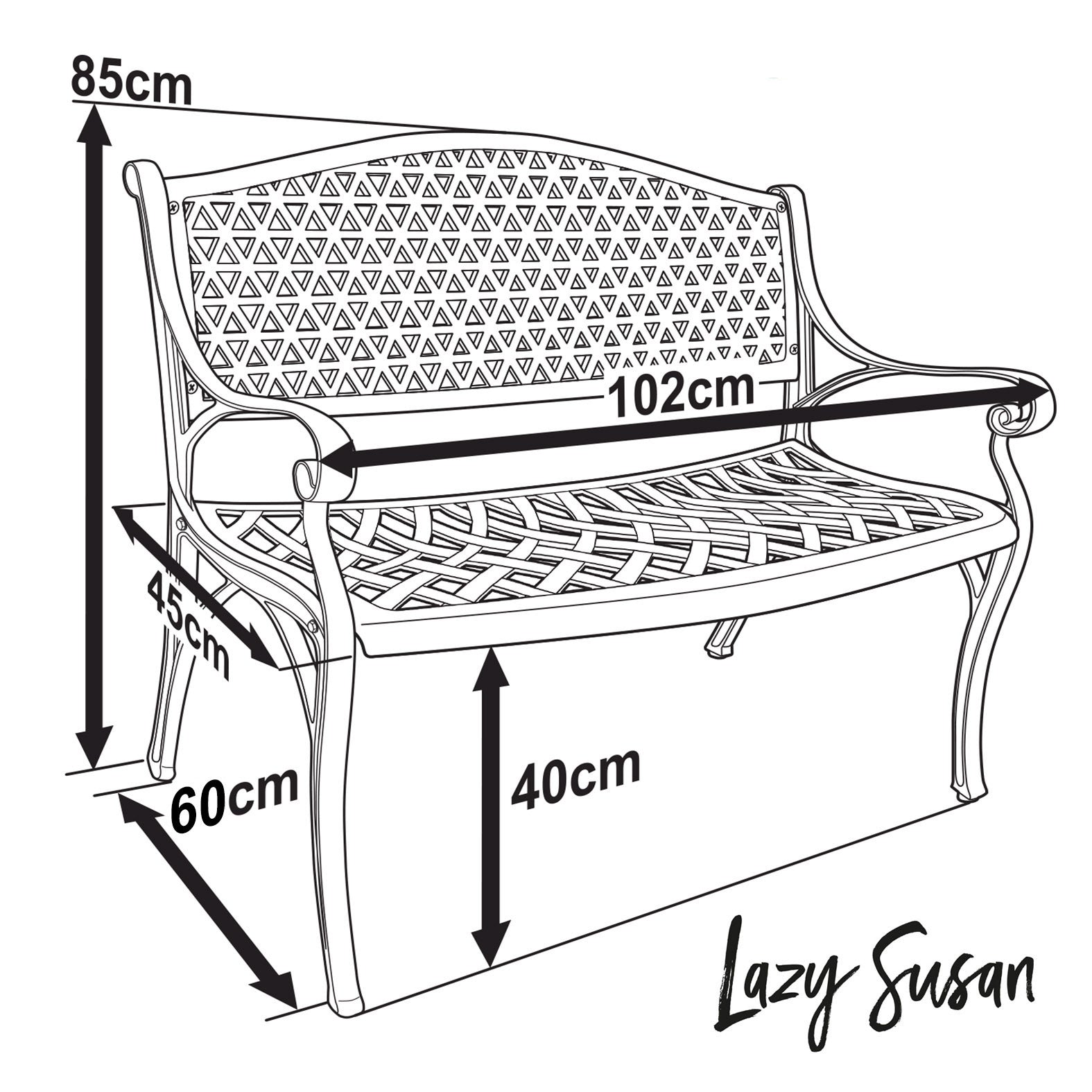 July Bench Set - Antique Bronze