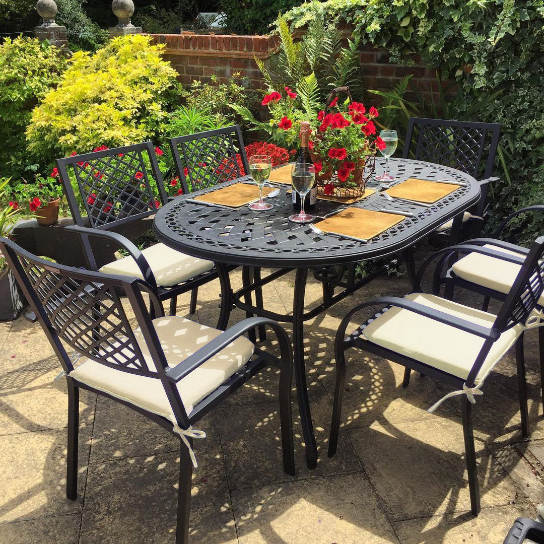 June Table 6 Seater Set - Antique Bronze