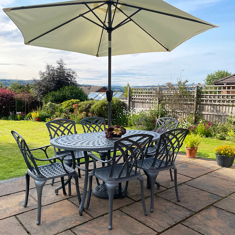 June Table 6 Seater Set - Slate