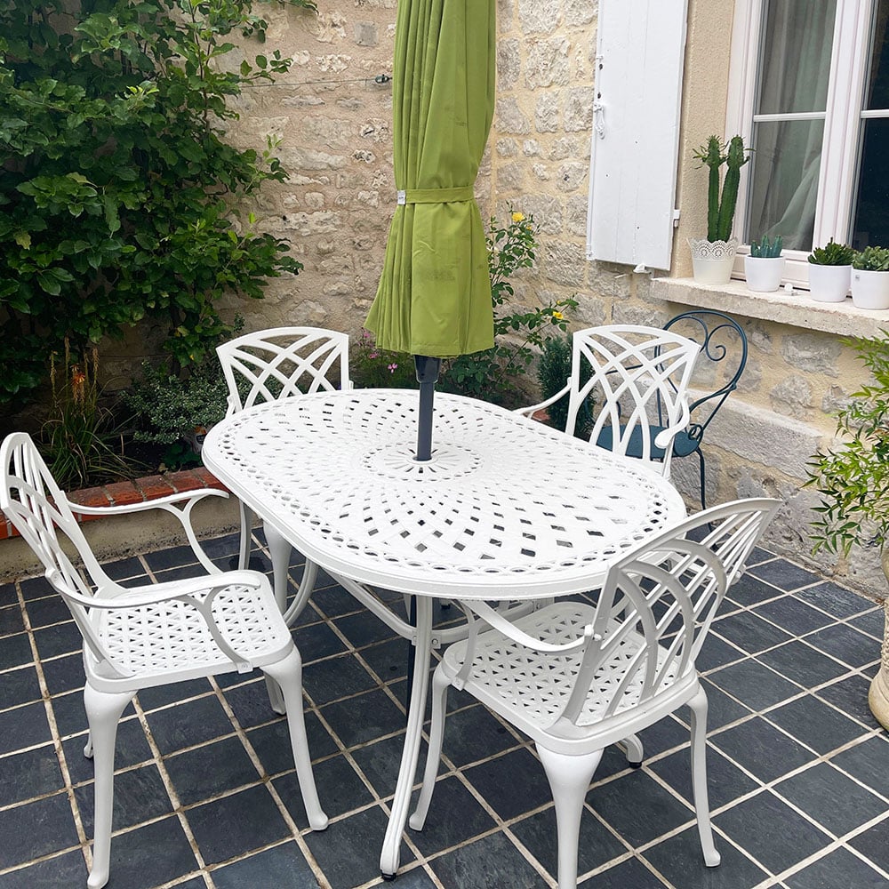 June Table 4 Seater Set - White