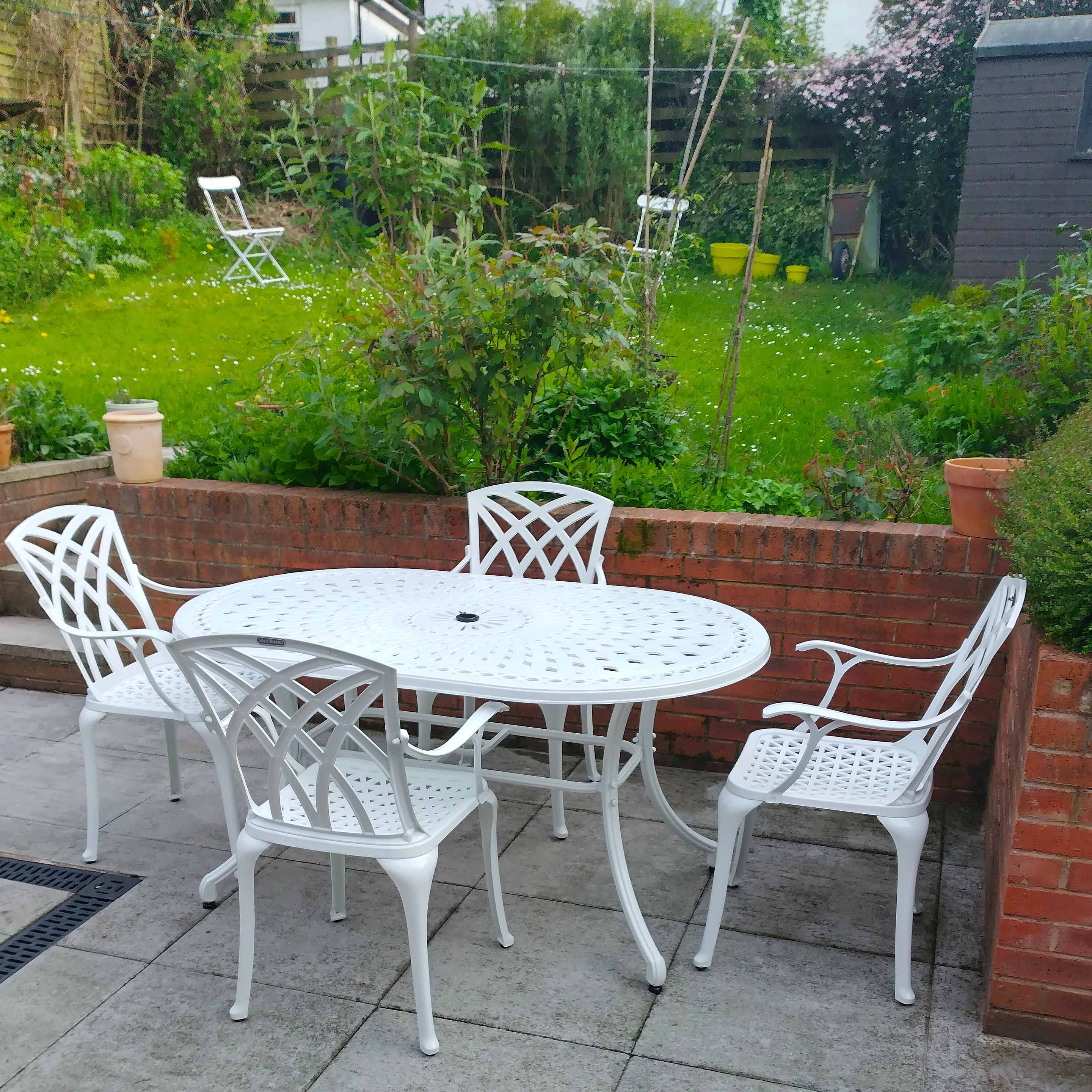 June Table 4 Seater Set - White