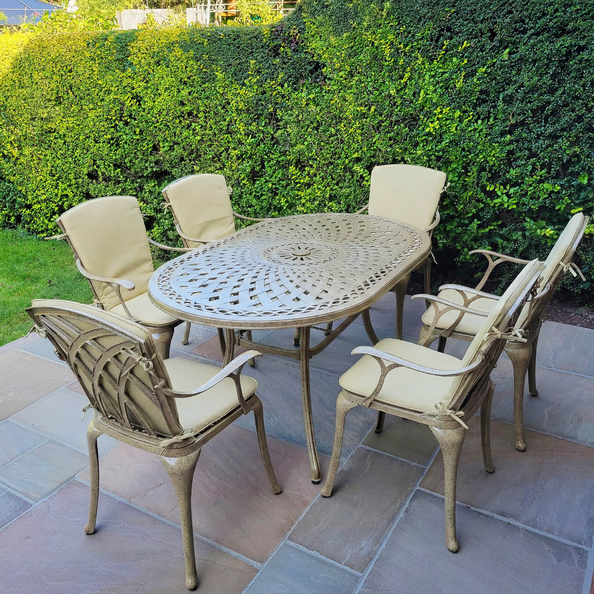 June Table 6 Seater Set - Sandstone