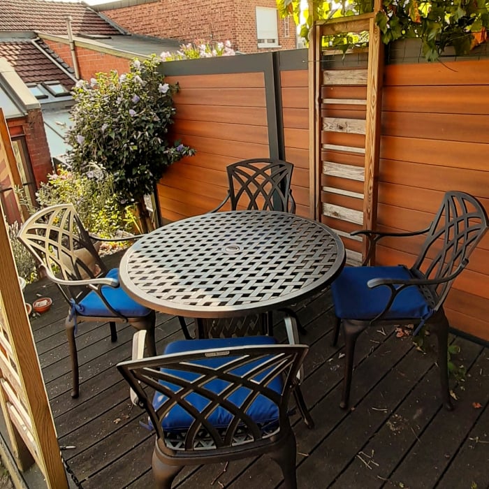 Lisa Table 4 Seater Set - Antique Bronze