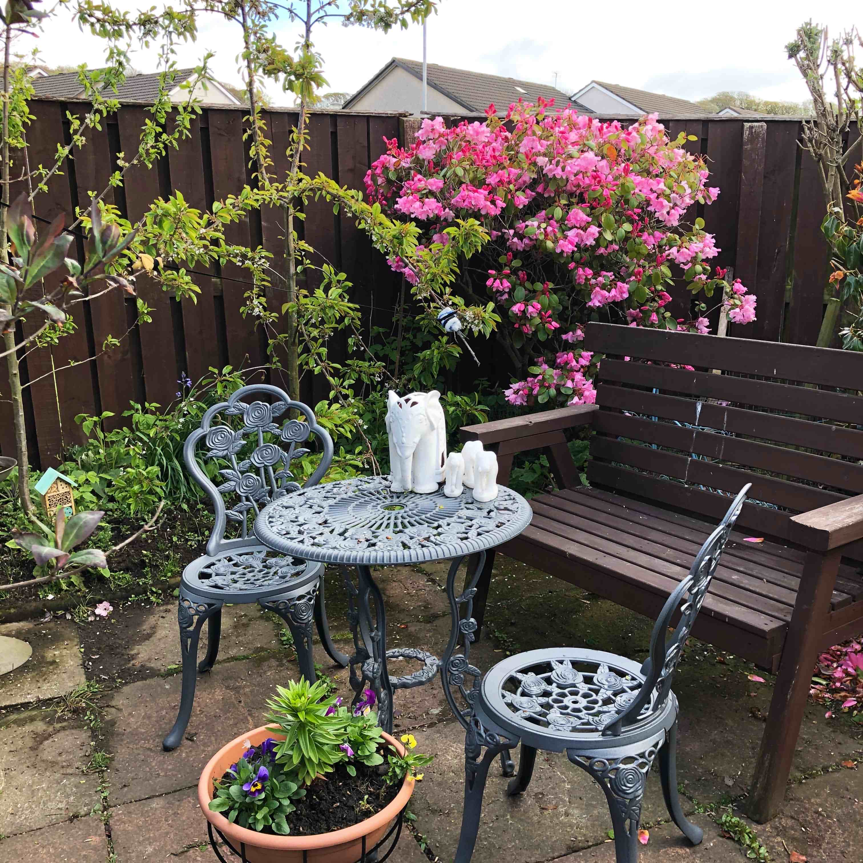 London Rose Bistro 2 Seater Set - Slate