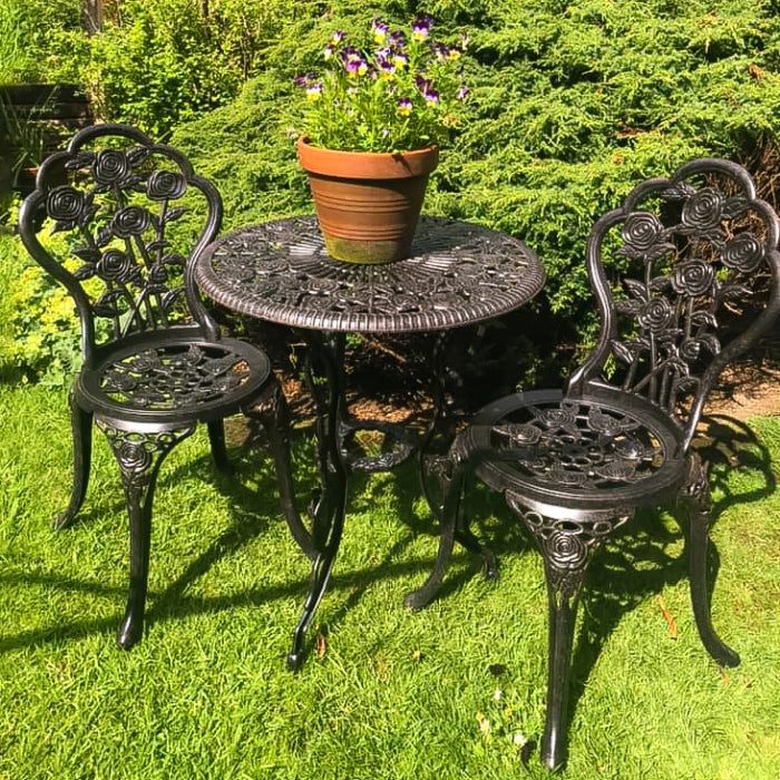 London Rose Bistro 2 Seater Set - Antique Bronze