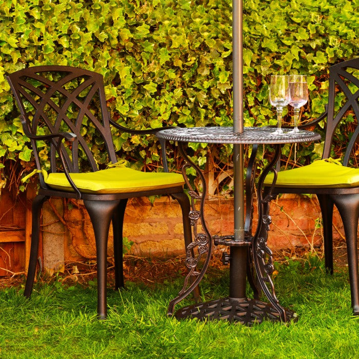 London Rose Table 2 Seater Set - Antique Bronze