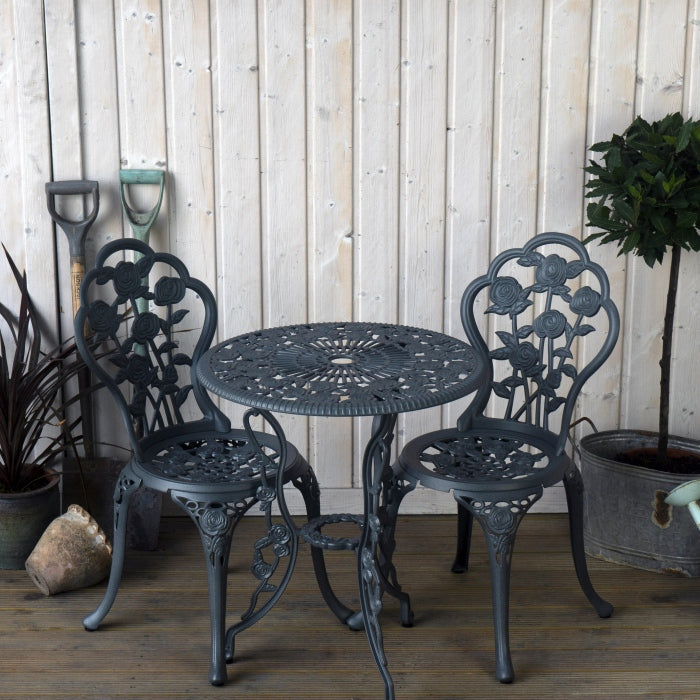 London Rose Bistro 2 Seater Set - Slate