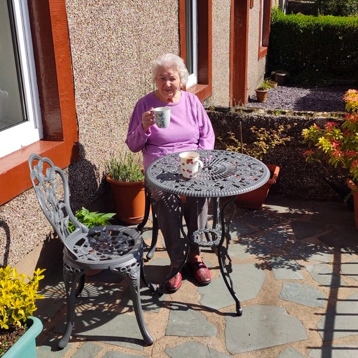 London Rose Bistro 2 Seater Set - Slate