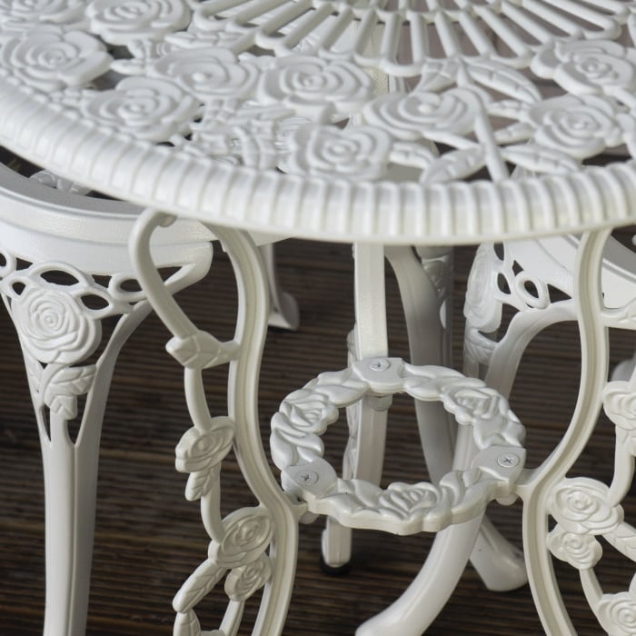 London Rose Table 2 Seater Set - White