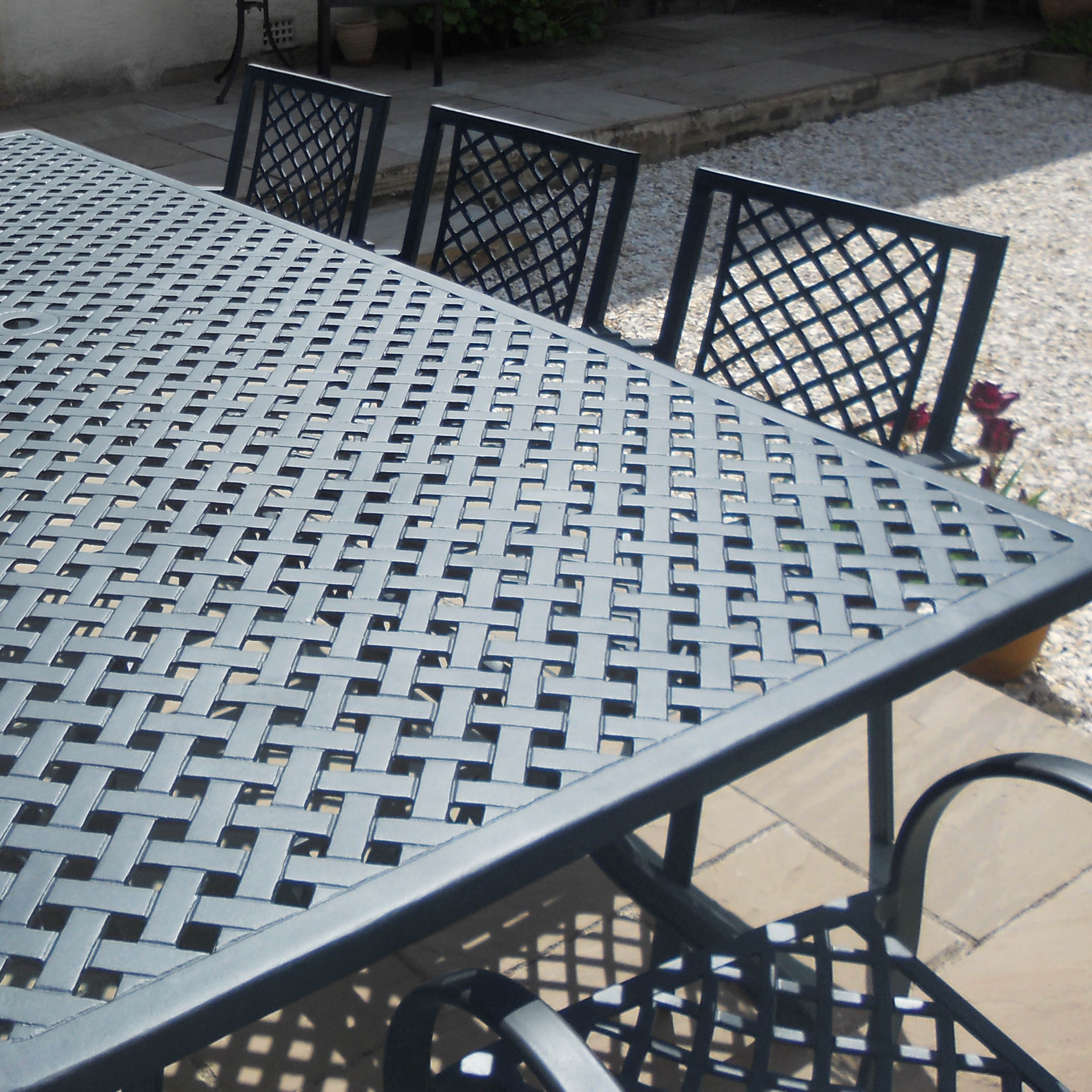 Madison Table 2.6m 10 Seater Set - Slate Grey