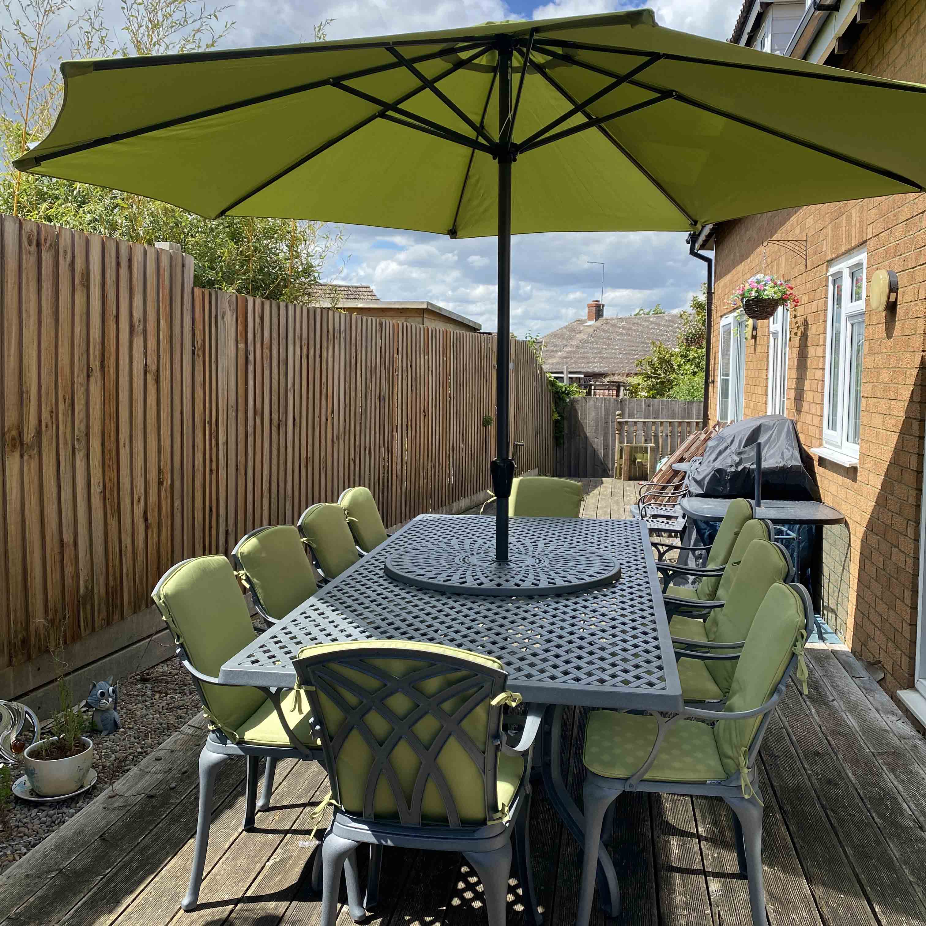 Madison Table 2.6m 10 Seater Set - Slate Grey