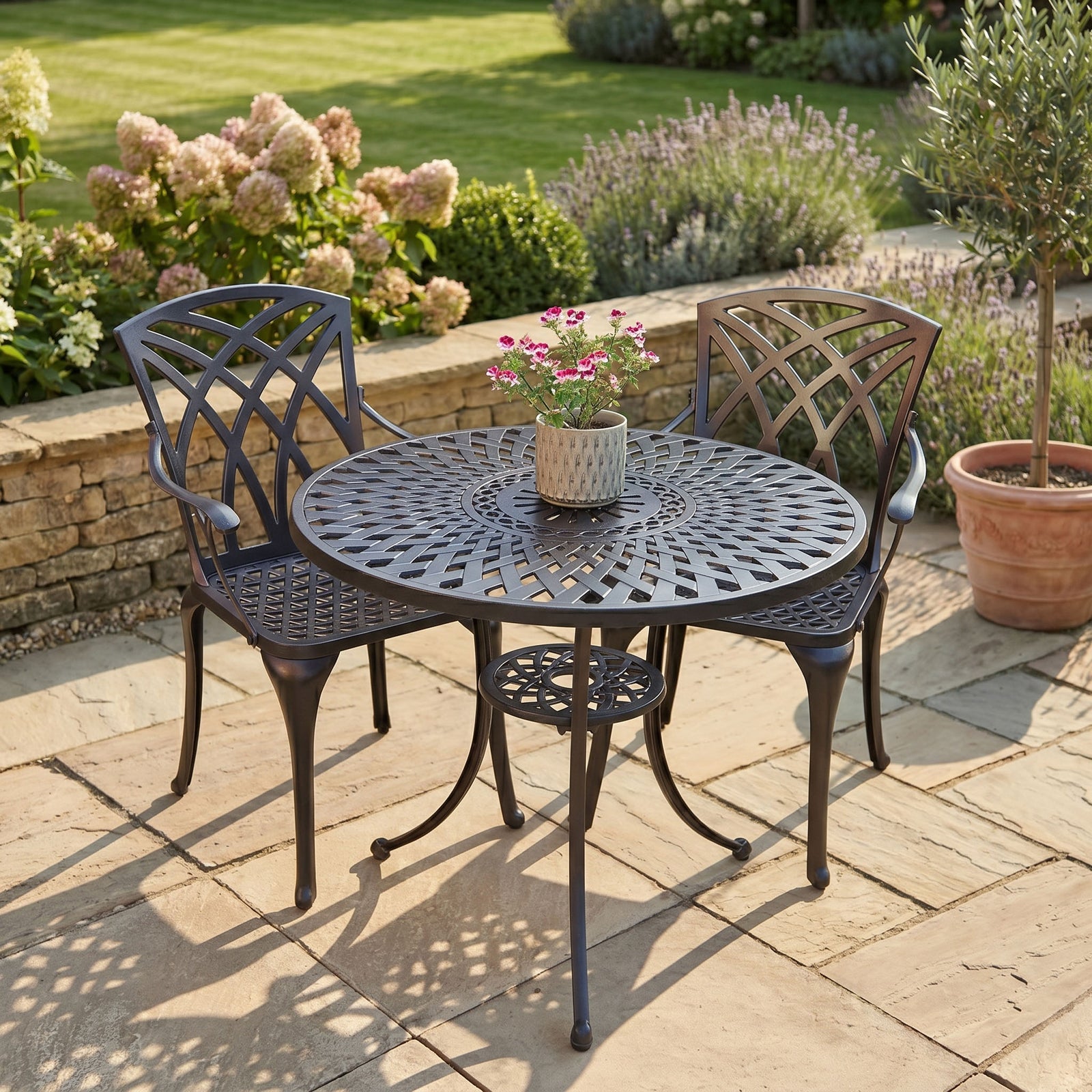 Mia Table 2 Seater Set - Antique Bronze