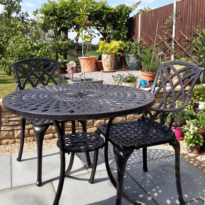 Mia Table 2 Seater Set - Antique Bronze