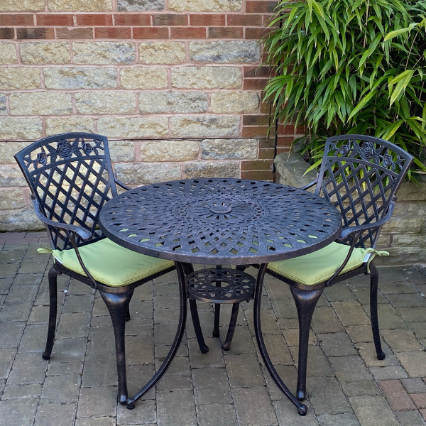 Mia Table 2 Seater Set - Antique Bronze