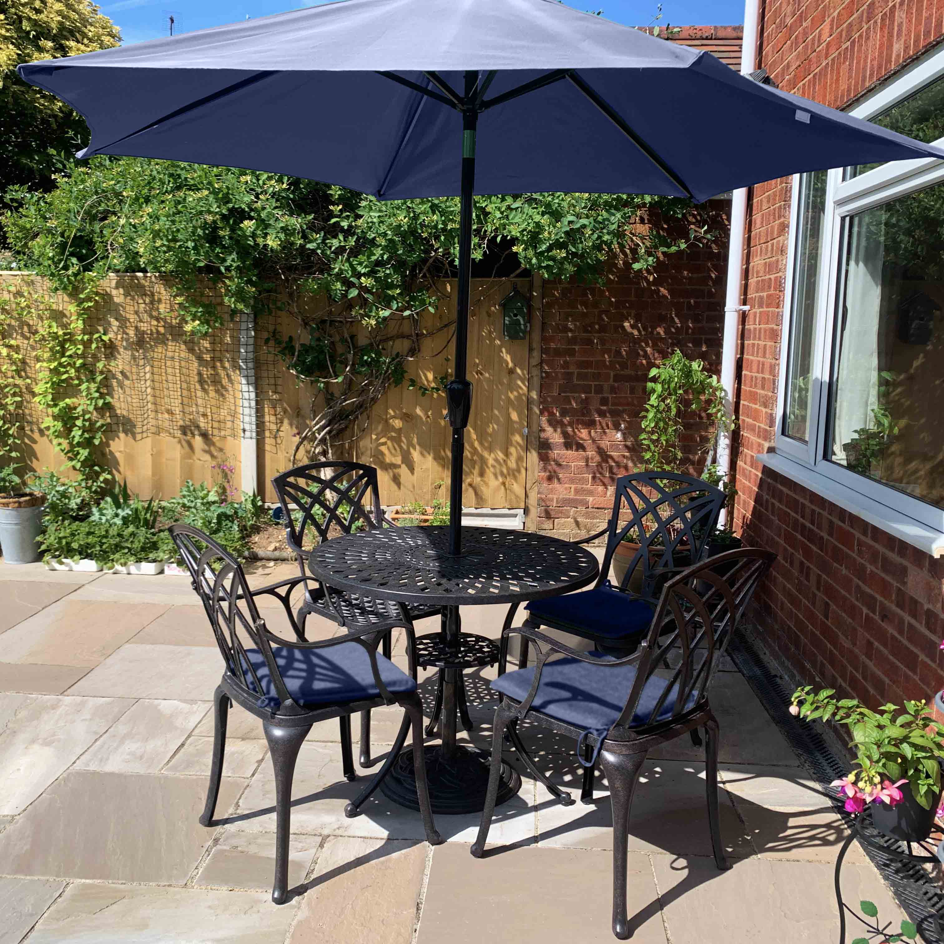 Mia Table 4 Seater Set - Antique Bronze