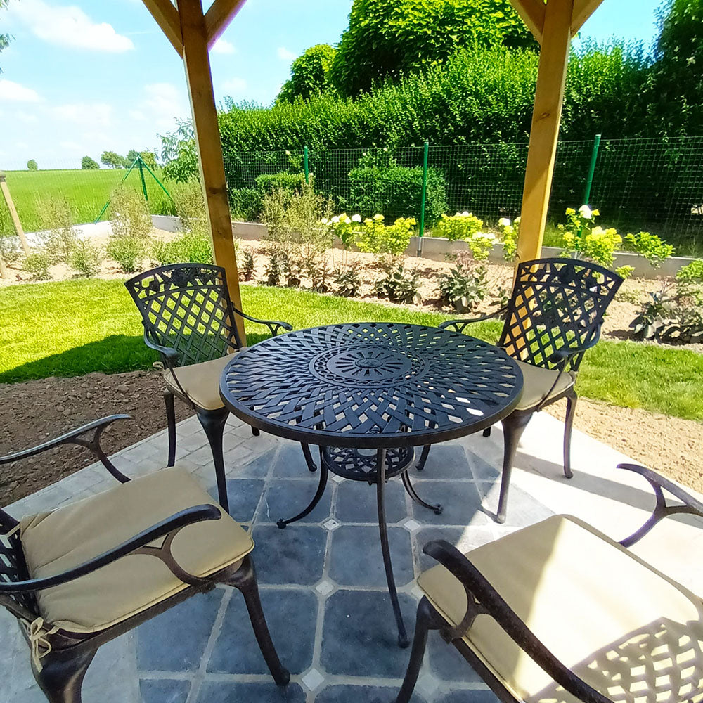 Mia Table 4 Seater Set - Antique Bronze