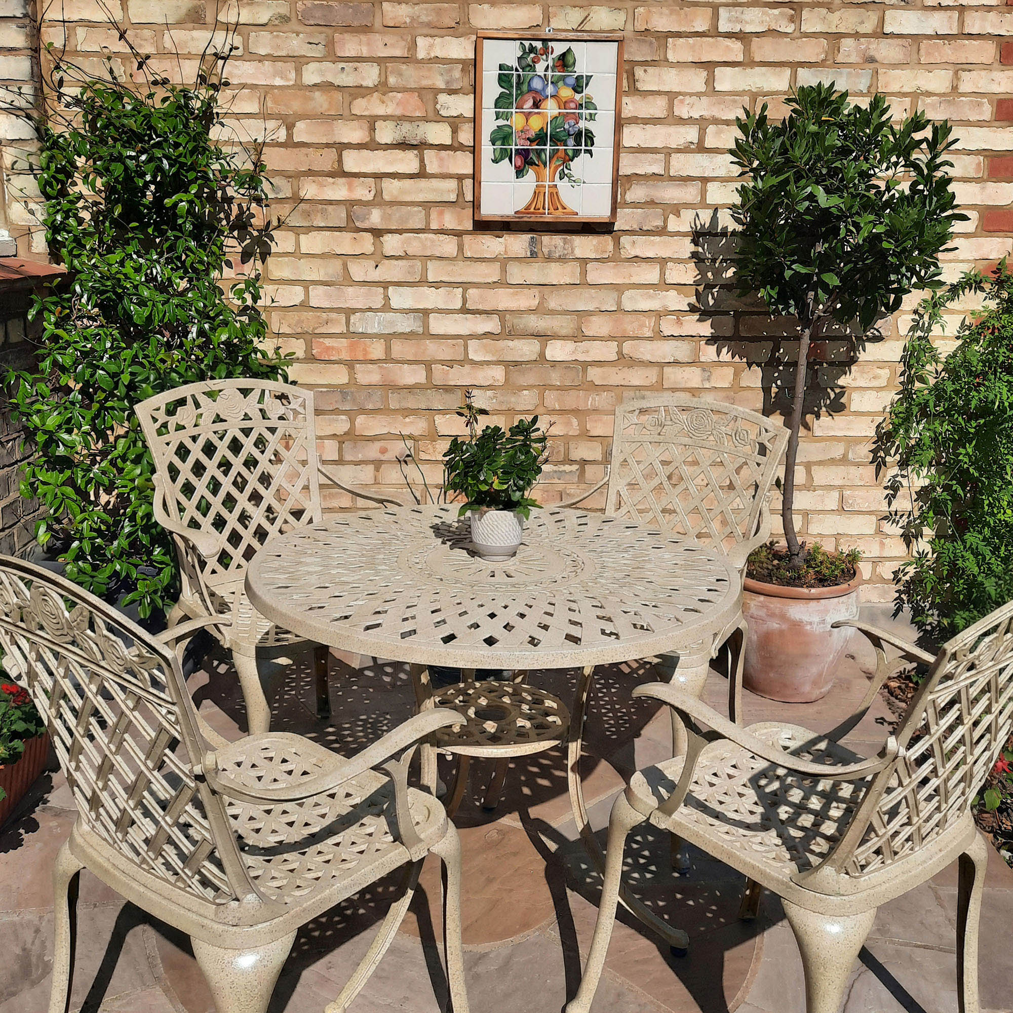Mia Table 4 Seater Set - Sandstone