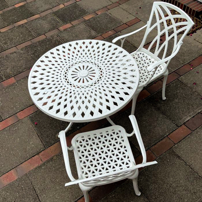 Mia Table 2 Seater Set - White