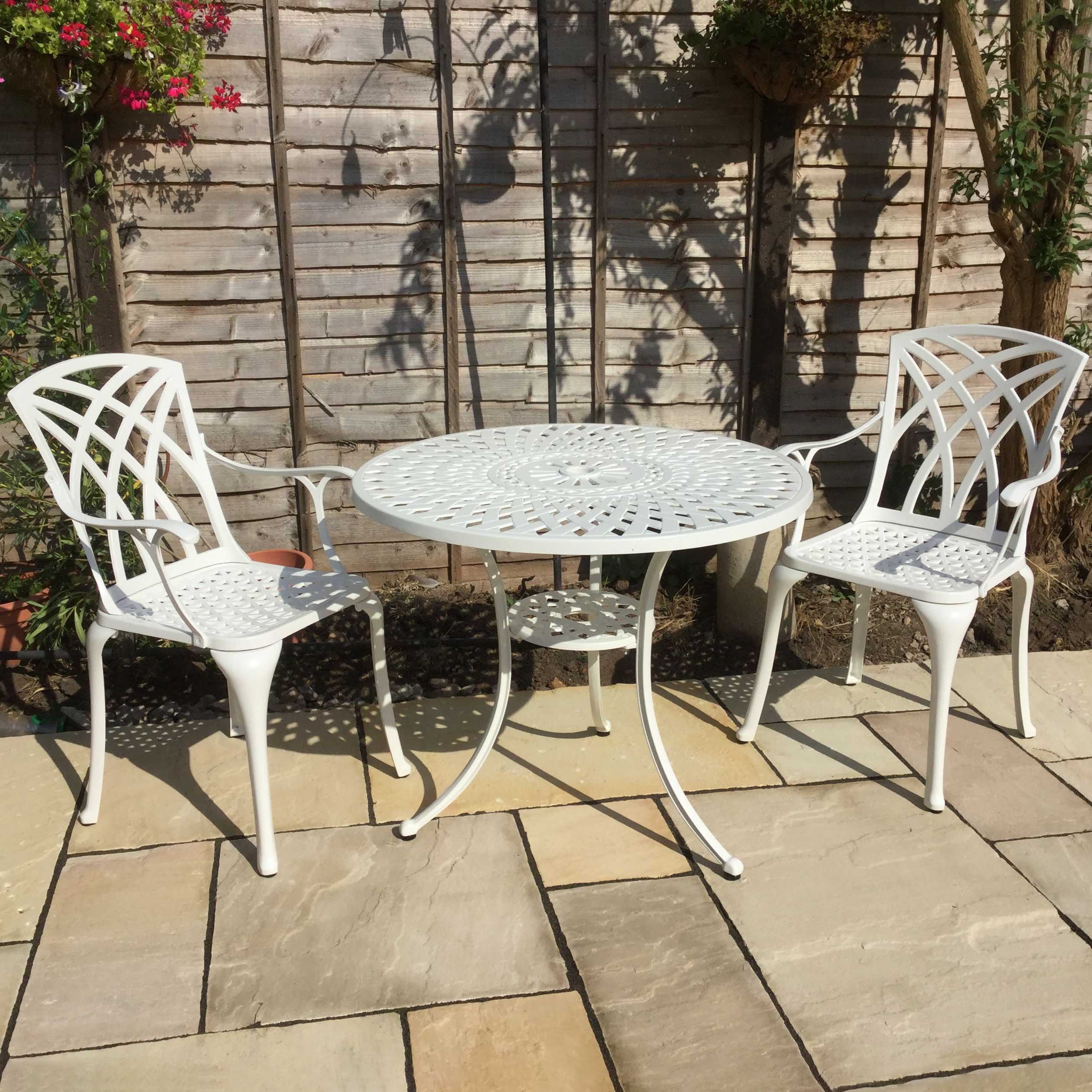 Mia Table 2 Seater Set - White