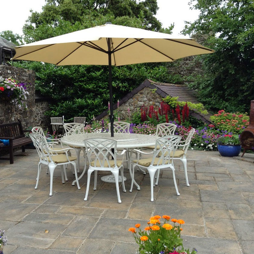 Olivia Table 8 Seater Set - White