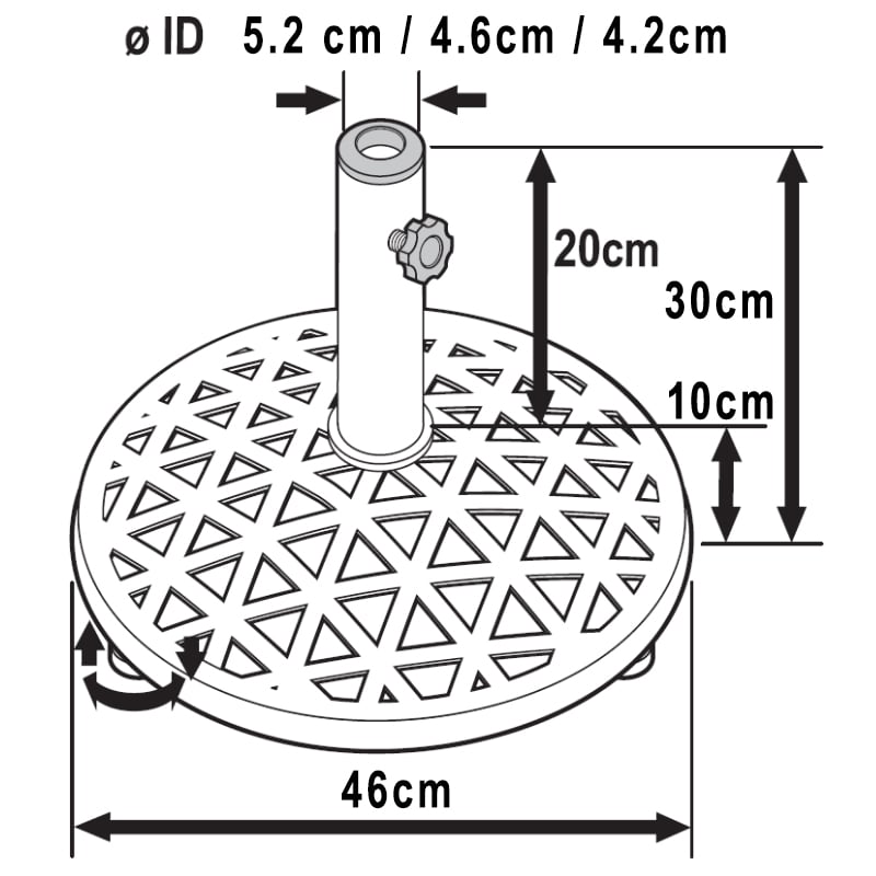 Parasol Base - Slate