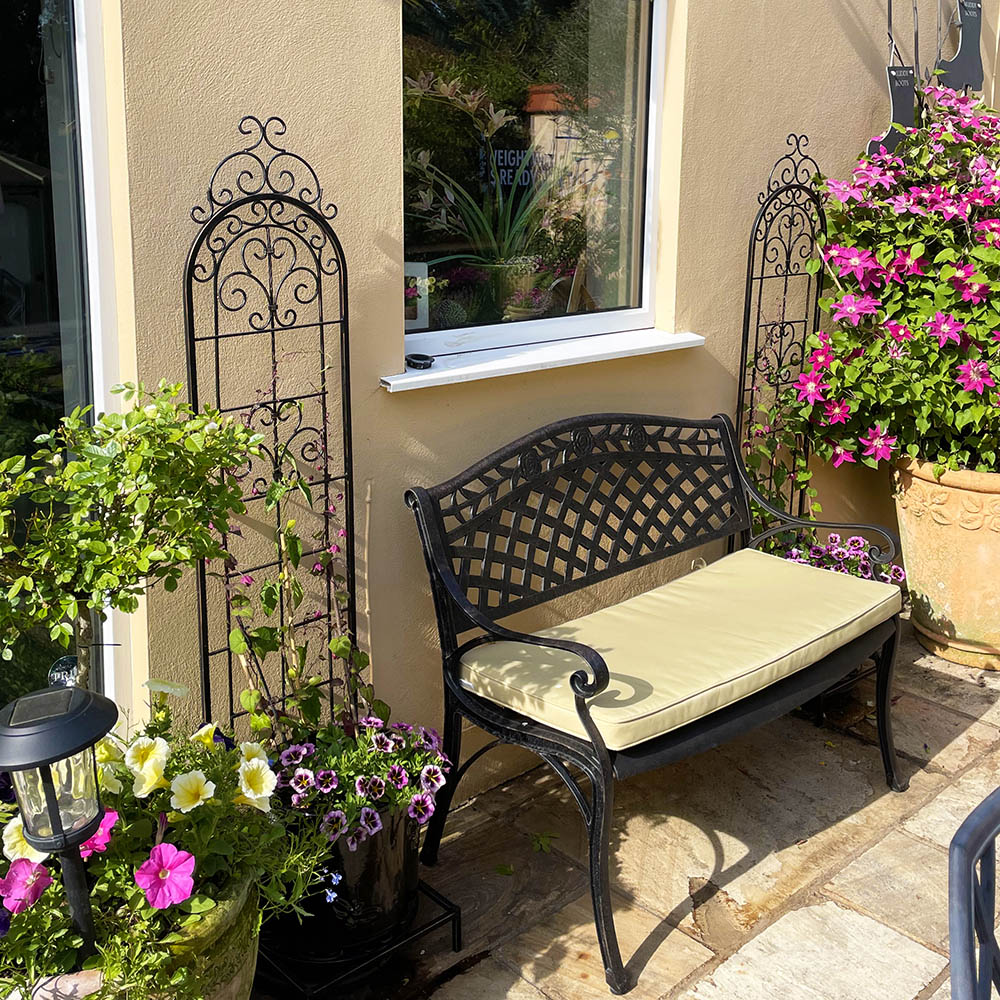 Rose Bench Set - Antique Bronze