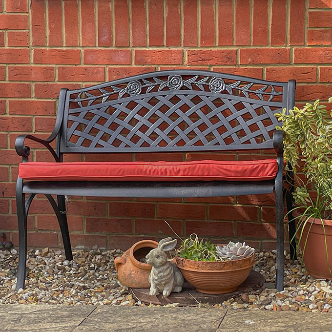 Rose Bench Set - Antique Bronze