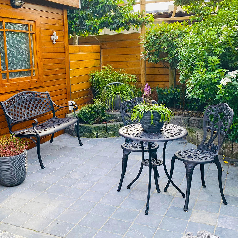 Tulip Bistro 2 Seater Set - Antique Bronze