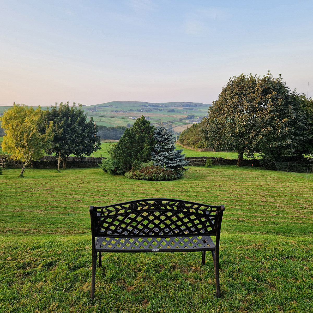 Rose Bench Set - Antique Bronze