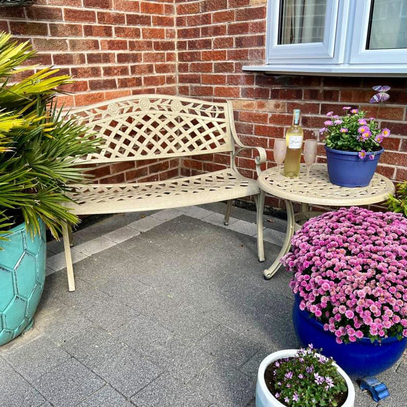 Rose Bench Set - Sandstone
