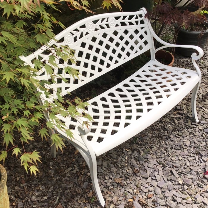 Rose Bench Set - White