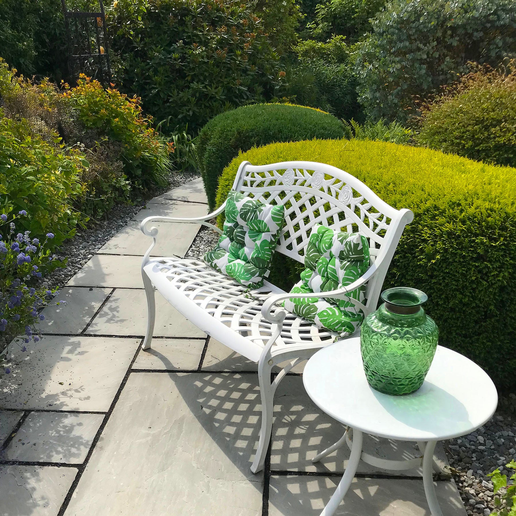 Rose Bench Set - White