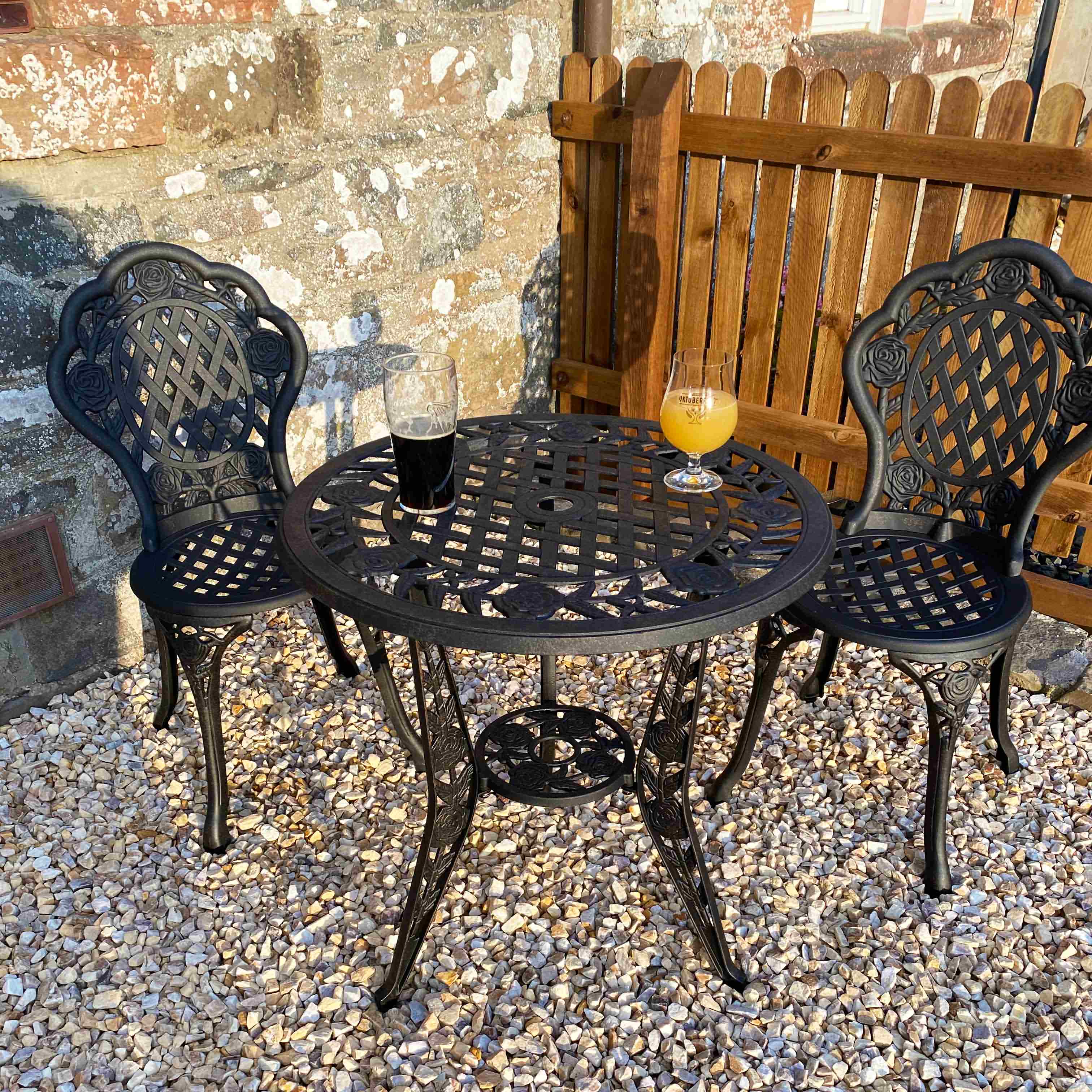 Rose Bistro 2 Seater Set - Antique Bronze