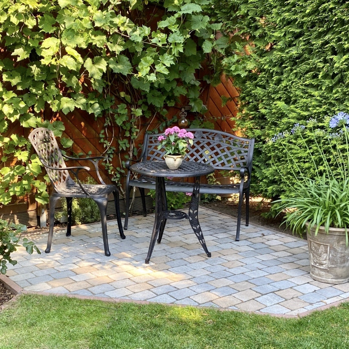 Rose Table 2 Seater Set - Antique Bronze