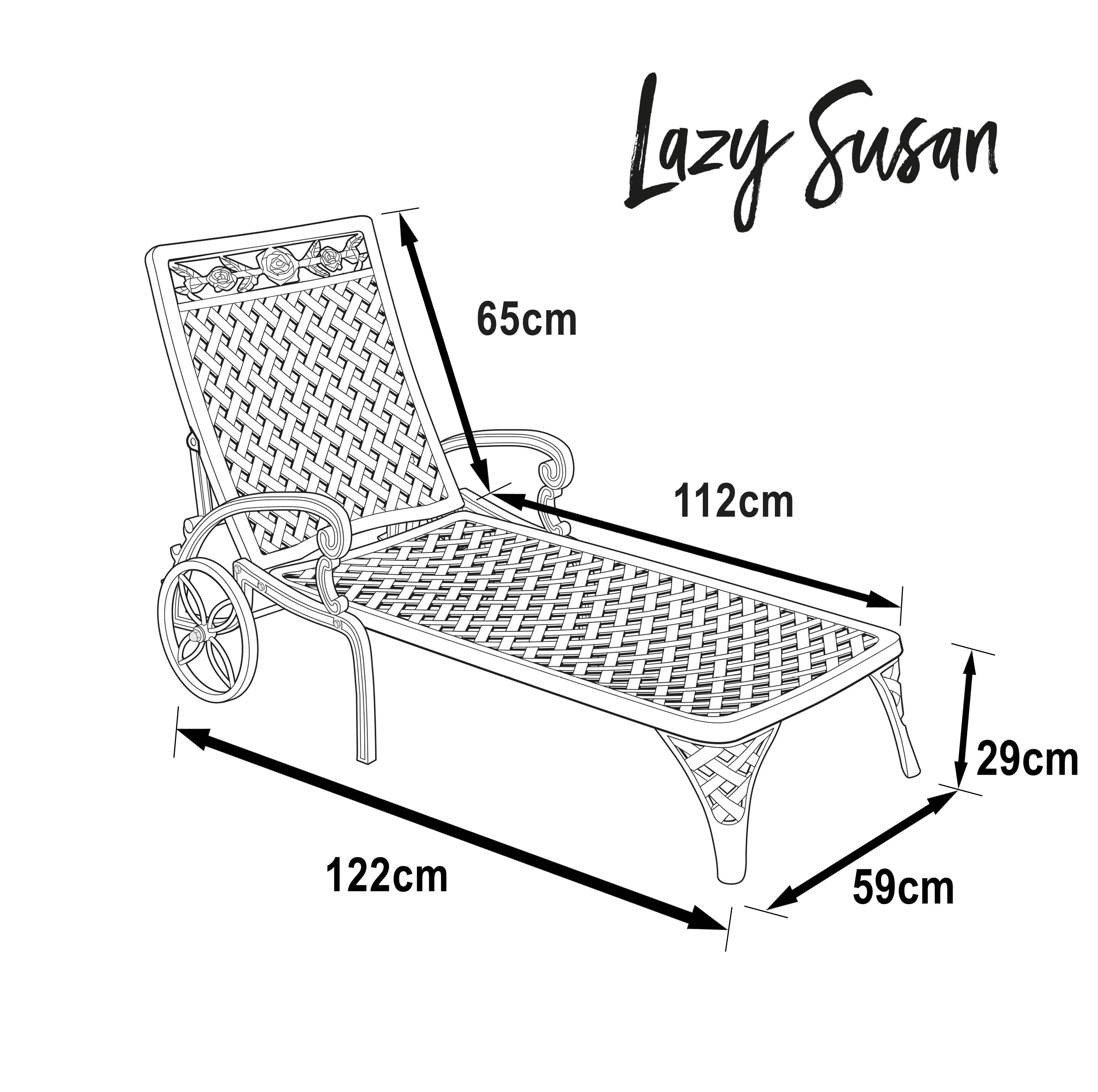 Rose Lounger Set - Antique Bronze
