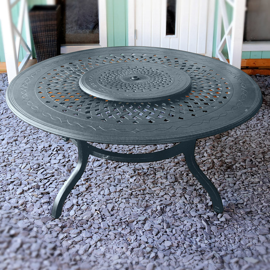 Rosie Table 8 Seater Set - Slate Grey