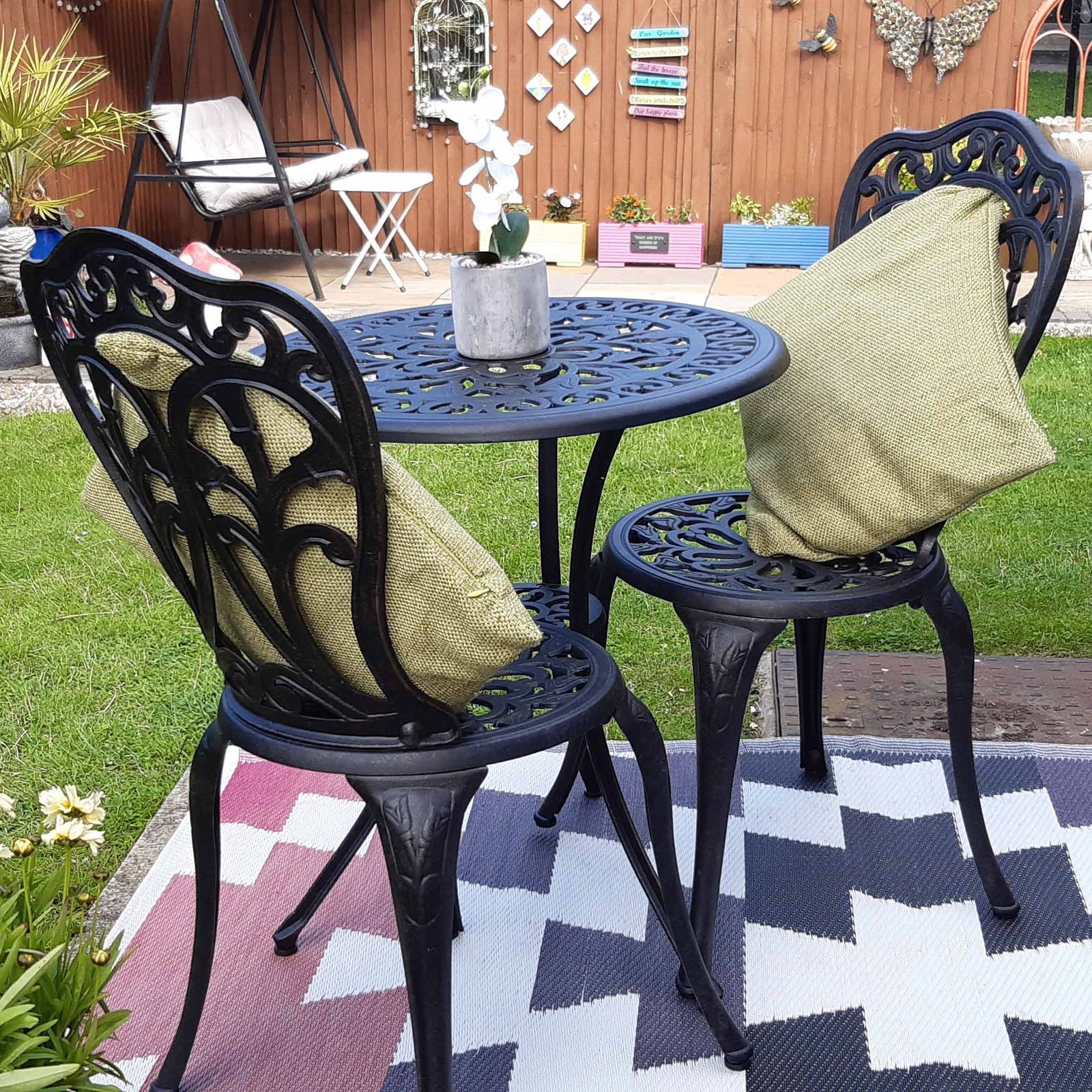 Tulip Bistro 2 Seater Set - Antique Bronze
