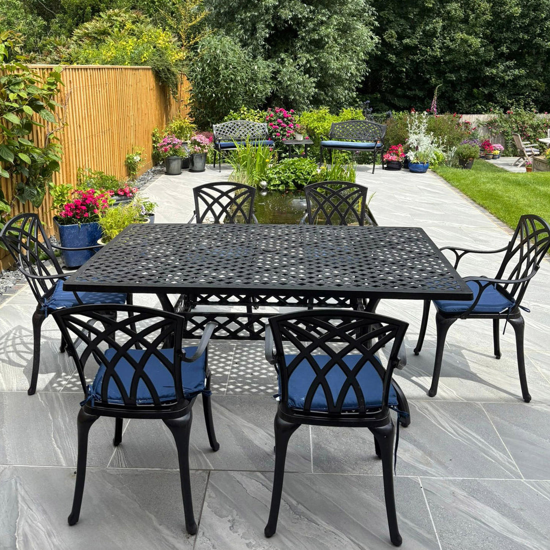 Sophia Table 6 Seater Set - Antique Bronze